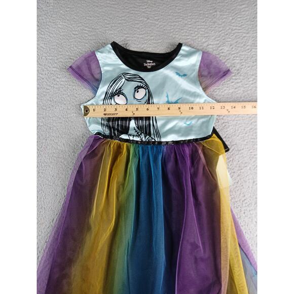 The Nightmare Before Christmas Dress Girls Medium Kids Long Sally Halloween NWT - Picture 5 of 8